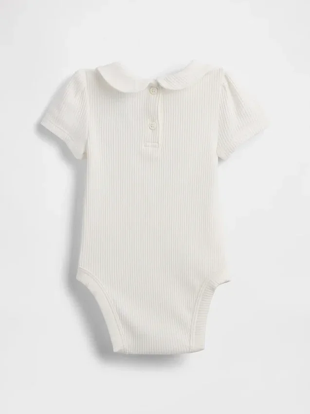 Body « Baby First Favorites » à col Claudine en maille finement côtelée