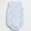 Body Henley à poche en gaze de coton pour bébé