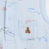 Body Henley à poche en gaze de coton pour bébé