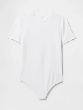 Body-T-shirt en jersey à mailles serrées