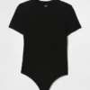 Body-T-shirt en jersey à mailles serrées