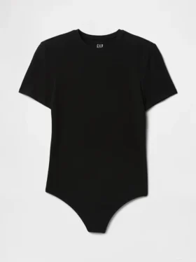 Body-T-shirt en jersey à mailles serrées