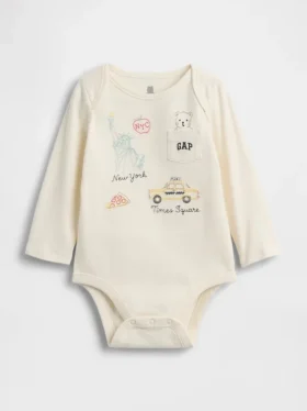 Bodys « Baby First Favorites » en coton bio avec poche et logo NYC