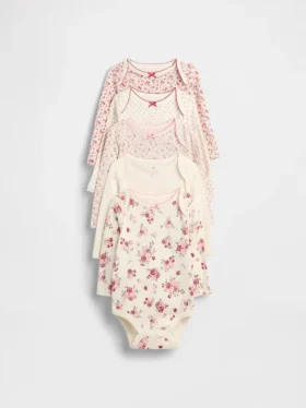 Bodys en coton bio « Baby First Favorite » (lot de 5)