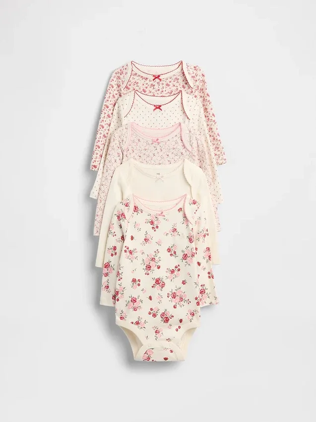 Bodys en coton bio « Baby First Favorite » (lot de 5)