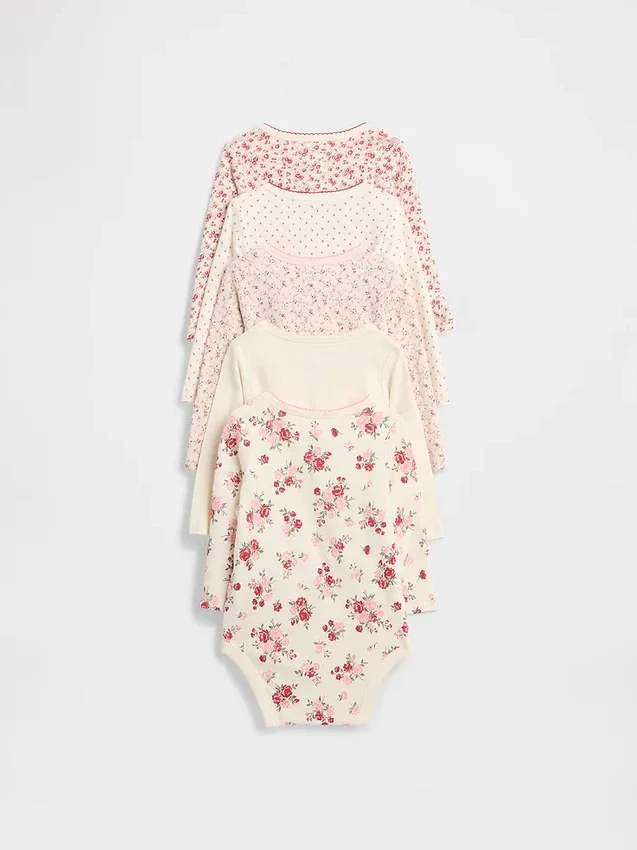 Bodys en coton bio « Baby First Favorite » (lot de 5)