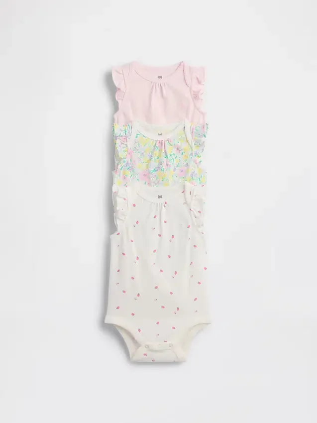 Bodys en coton bio « Baby First Favorites » (lot de 3)