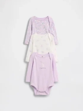 Bodys en coton bio « Baby First Favorites » (lot de 3)