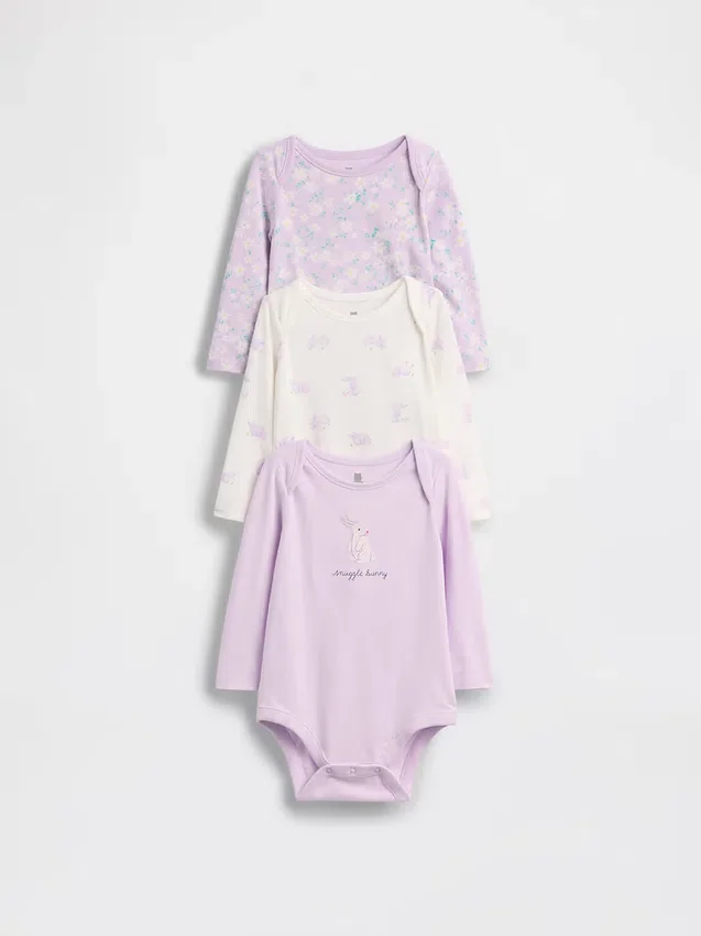 Bodys en coton bio « Baby First Favorites » (lot de 3)
