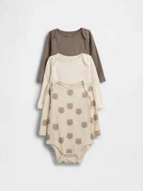 Bodys en coton bio « Baby First Favorites » (lot de 3)