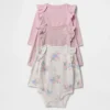 Bodys en coton bio « Baby First Favorites » (lot de 3)