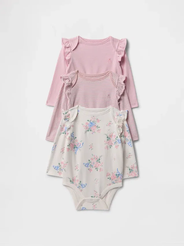 Bodys en coton bio « Baby First Favorites » (lot de 3)