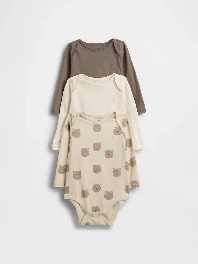 Bodys en coton bio « Baby First Favorites » (lot de 3)