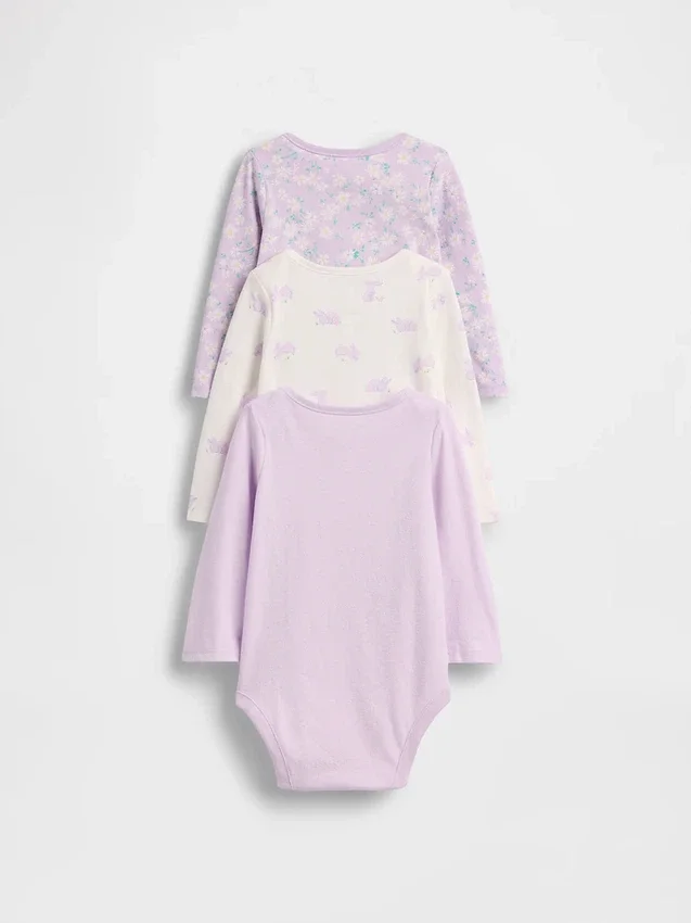 Bodys en coton bio « Baby First Favorites » (lot de 3)