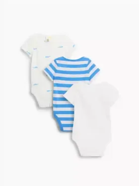 Bodys en coton bio « Baby First Favorites » (lot de 3)