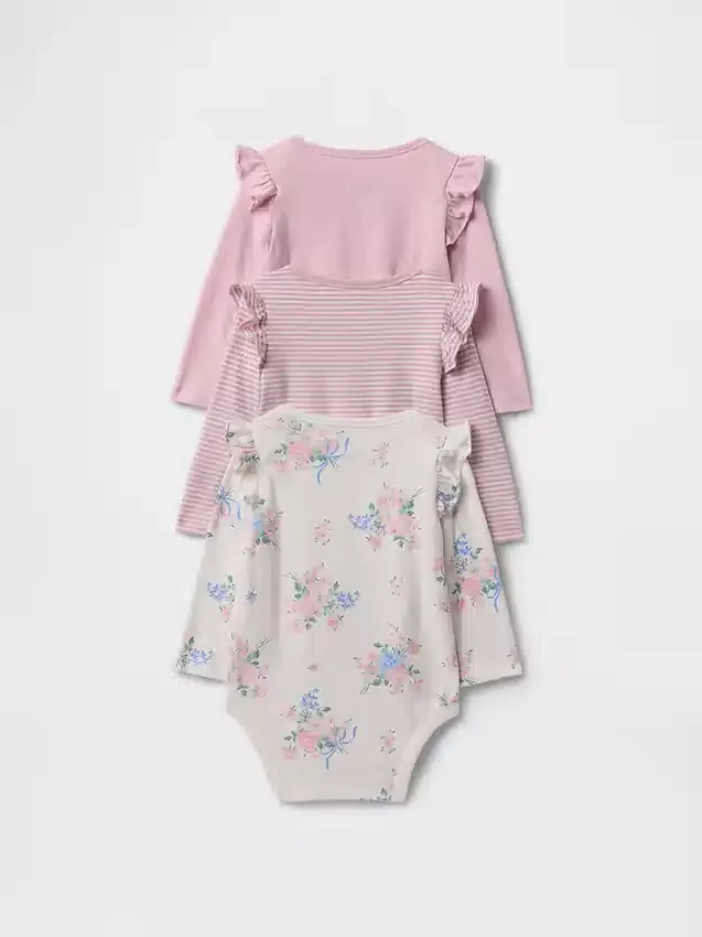 Bodys en coton bio « Baby First Favorites » (lot de 3)