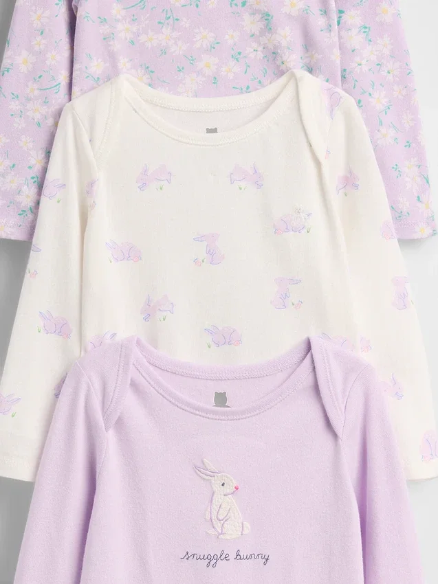 Bodys en coton bio « Baby First Favorites » (lot de 3)