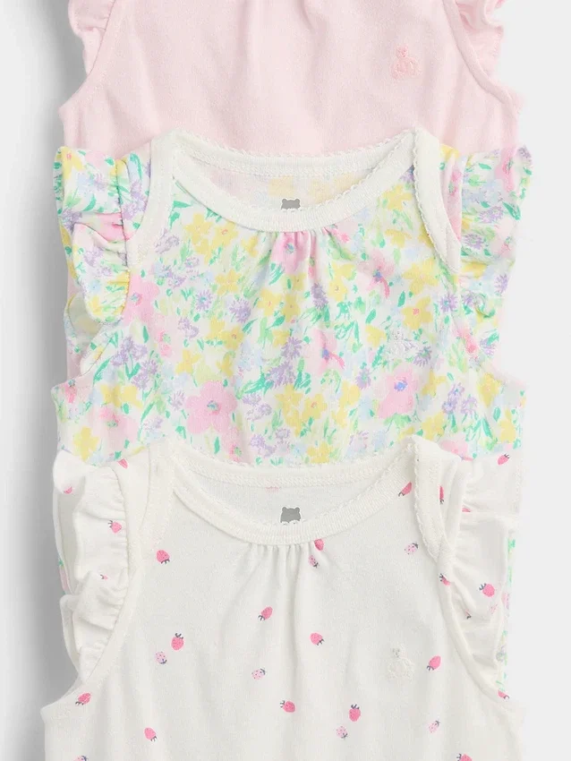 Bodys en coton bio « Baby First Favorites » (lot de 3)