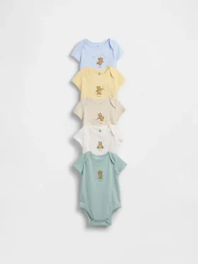 Bodys en coton bio « Baby First Favorites » (lot de 5)