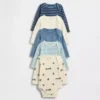 Bodys en coton bio « Baby First Favorites » (lot de 5)