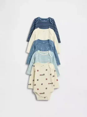 Bodys en coton bio « Baby First Favorites » (lot de 5)