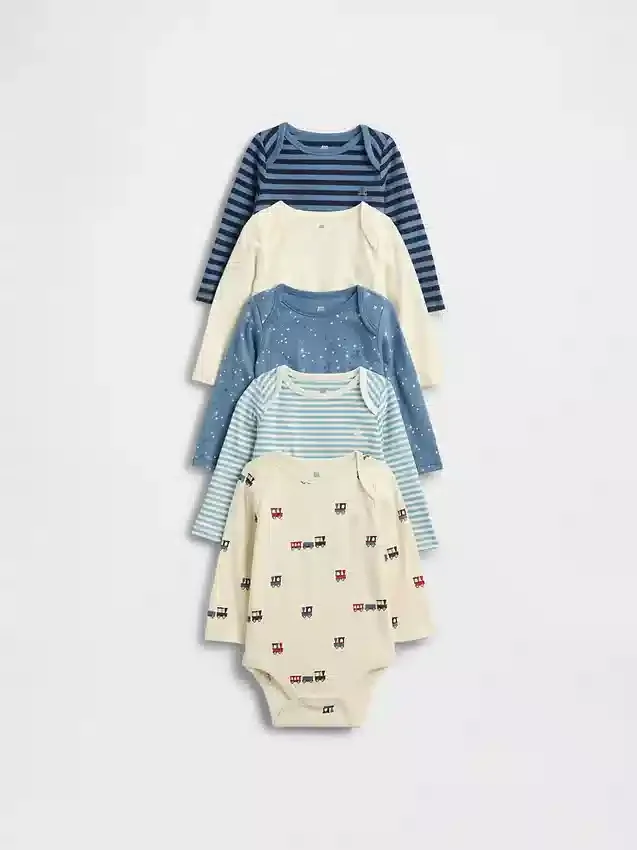 Bodys en coton bio « Baby First Favorites » (lot de 5)
