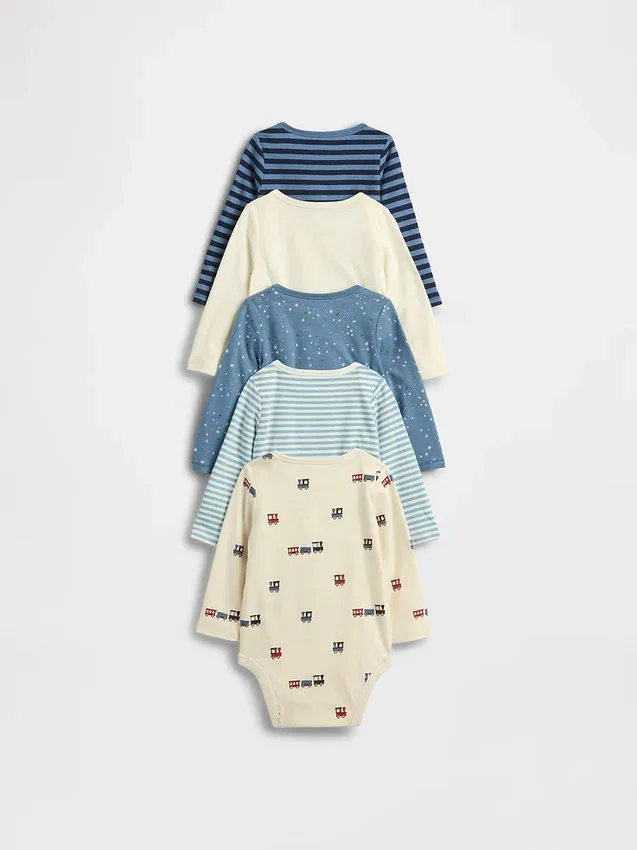 Bodys en coton bio « Baby First Favorites » (lot de 5)
