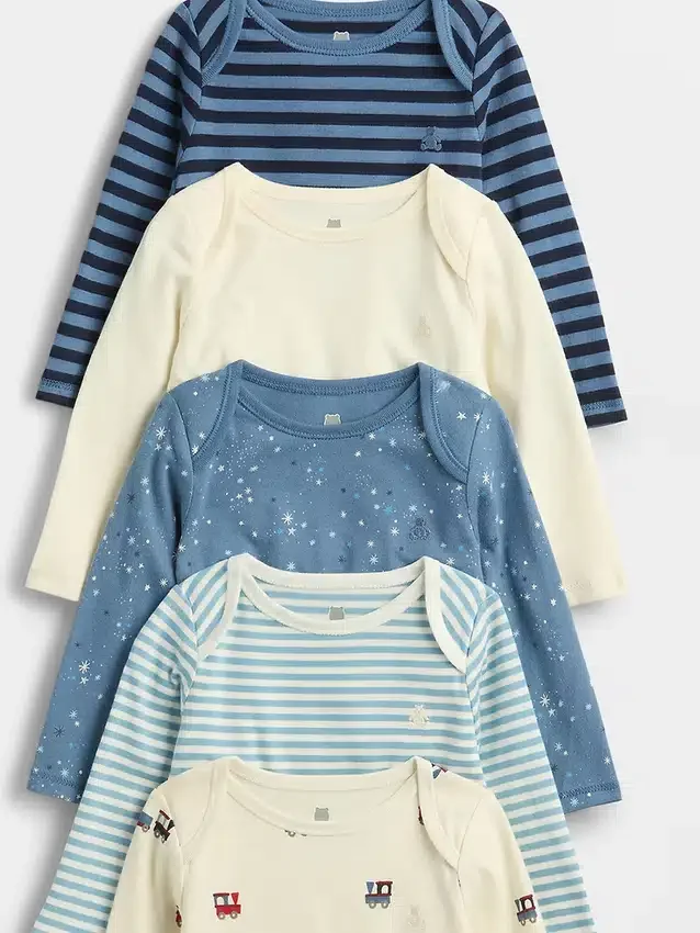 Bodys en coton bio « Baby First Favorites » (lot de 5)