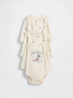Bodys en coton bio GAP × Disney Baby (lot de 3)