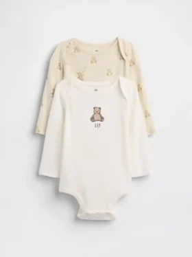 Bodys en coton bio pour bébé Brannan Bear (lot de 2)