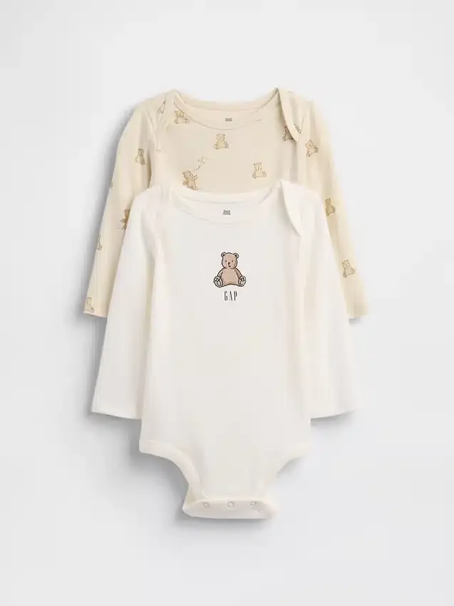 Bodys en coton bio pour bébé Brannan Bear (lot de 2)