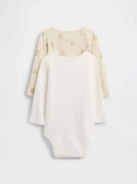 Bodys en coton bio pour bébé Brannan Bear (lot de 2)