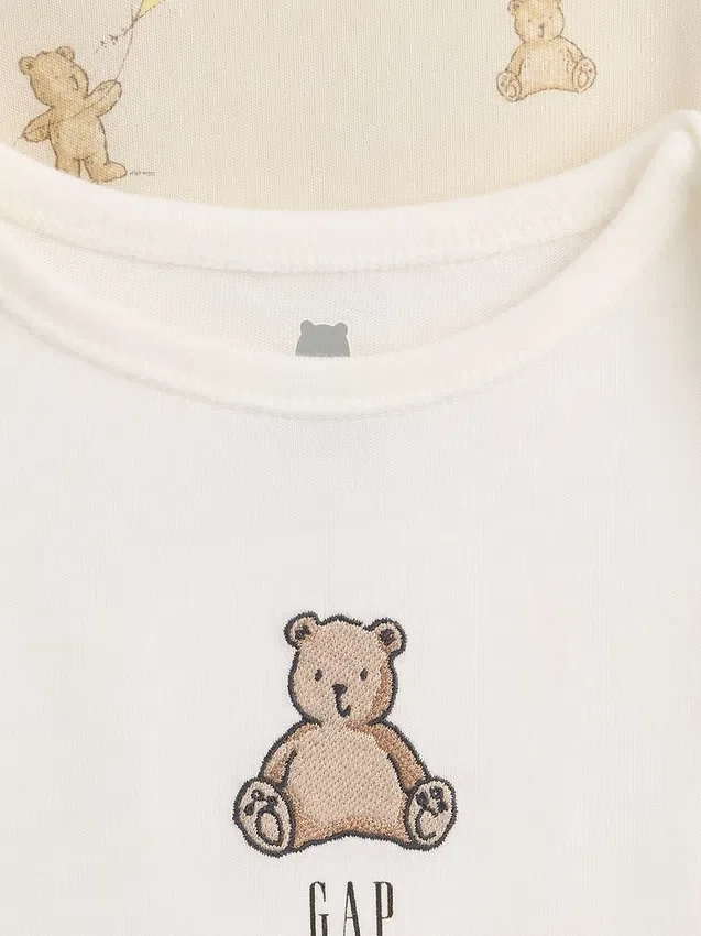 Bodys en coton bio pour bébé Brannan Bear (lot de 2)