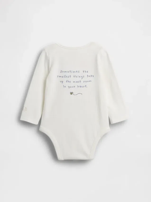 Bodys en coton bio Winnie l'ourson pour bébé