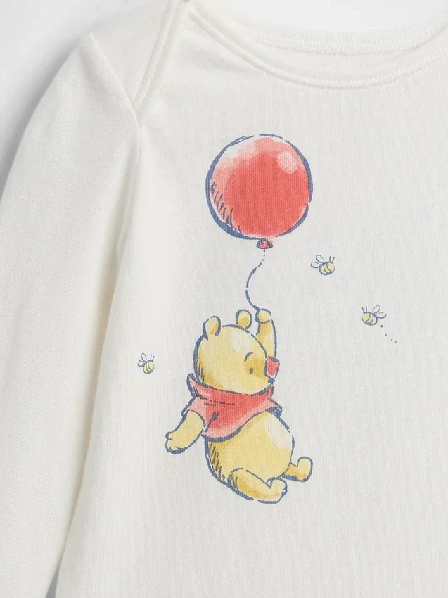 Bodys en coton bio Winnie l'ourson pour bébé