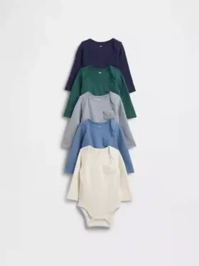 Bodys en tricot gaufré Softspun « Baby First Favorites » (lot de 5)