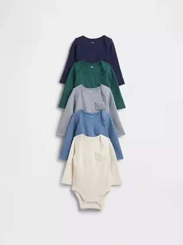 Bodys en tricot gaufré Softspun « Baby First Favorites » (lot de 5)