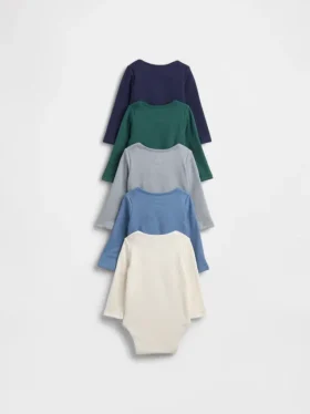 Bodys en tricot gaufré Softspun « Baby First Favorites » (lot de 5)