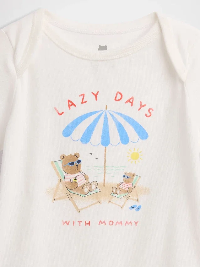 Bodys imprimés en coton bio « Baby First Favorites »