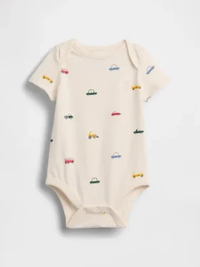 Bodys imprimés en coton bio pour bébé