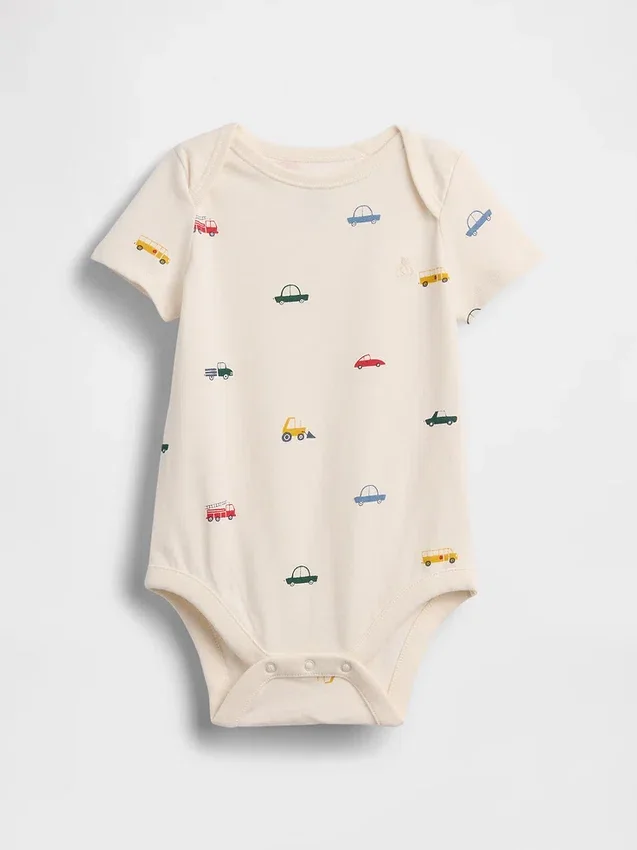 Bodys imprimés en coton bio pour bébé
