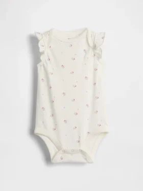 Bodys à manches flottantes en coton bio « Baby First Favorites »