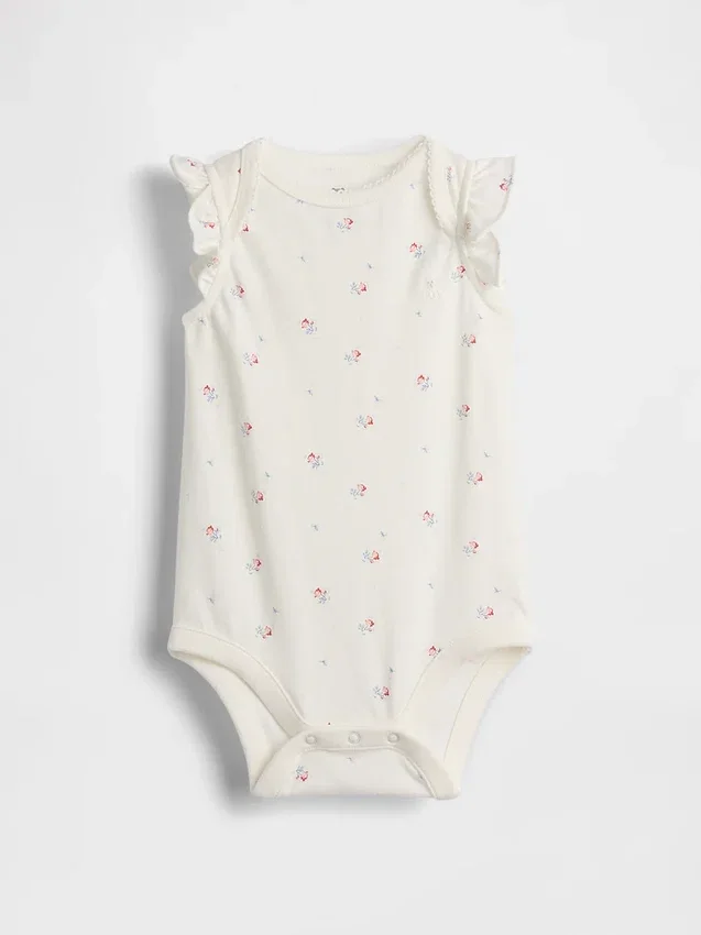Bodys à manches flottantes en coton bio « Baby First Favorites »