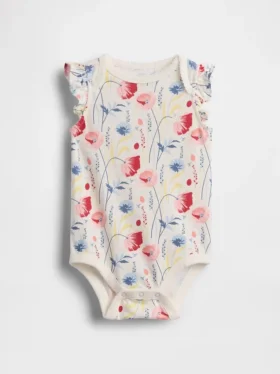 Bodys à manches flottantes en coton bio « Baby First Favorites »