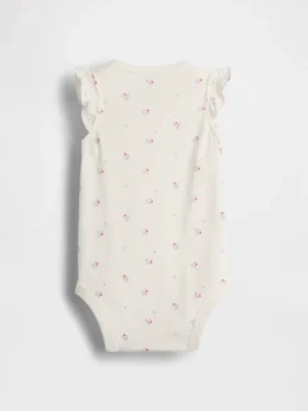 Bodys à manches flottantes en coton bio « Baby First Favorites »