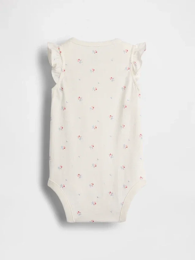 Bodys à manches flottantes en coton bio « Baby First Favorites »