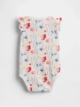Bodys à manches flottantes en coton bio « Baby First Favorites »