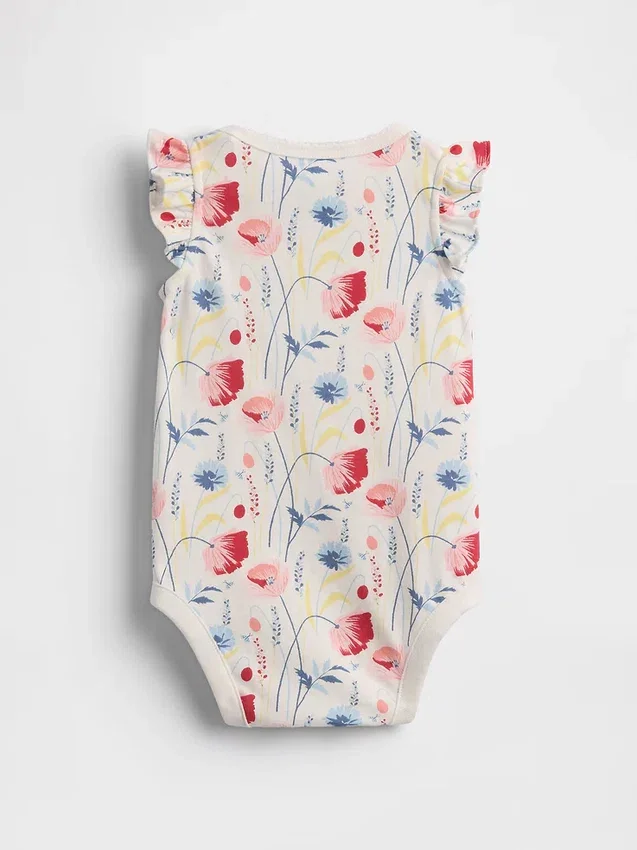 Bodys à manches flottantes en coton bio « Baby First Favorites »