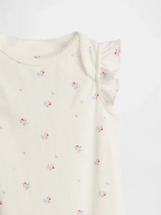 Bodys à manches flottantes en coton bio « Baby First Favorites »