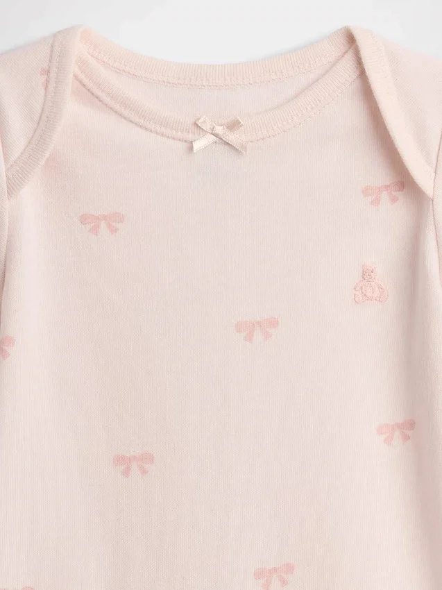 Bodys à nœud en coton bio « Baby First Favorites »